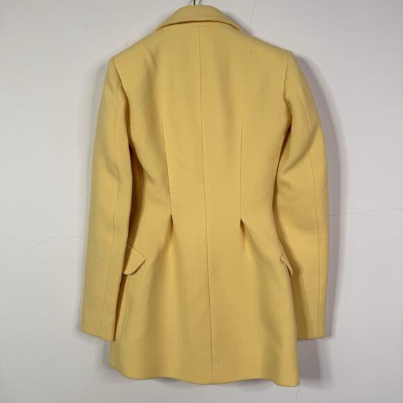Emilia Wickstead Butter Yellow Wool Crepe Aiden Jacket Size UK 8 US 4 Retro NWT - Picture 7 of 14